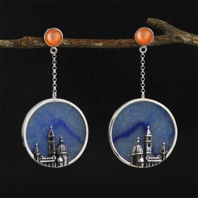 925-Sterling-Silver-Florence-Cathedral-Vintage-Earring