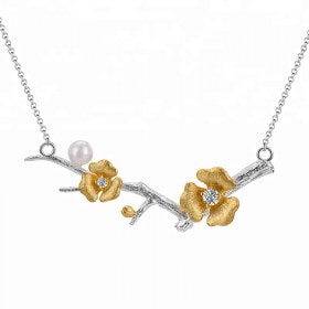 Custom-925-Silver-Plum-Zircon-necklace-for