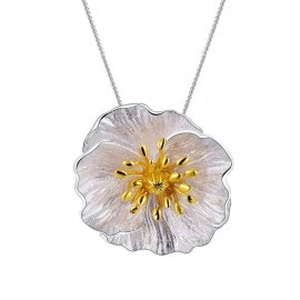 Delicate-Silver-Blooming-Poppies-flower-pendant