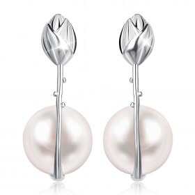 Elegant-Fashion-silver-Lotus-Flower-shell-earring