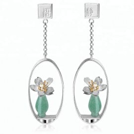 Fantastic-Lotus-Whisper-925-silver-costume-earring