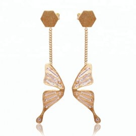 Fashion-Elegant-925-silver-butterfly-wing-earring