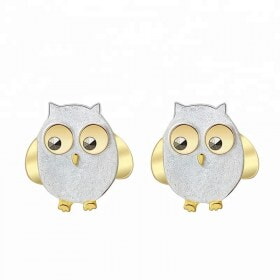 Fashion-Owl-stud-earring-wholesale-silver-jewelry