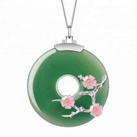 Fashion-Plum-Flower-natural-gemstone-pendant