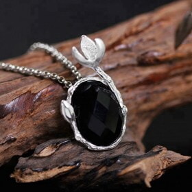 Fashion-Silver-Flower-Natural-stone-agate-pendant67