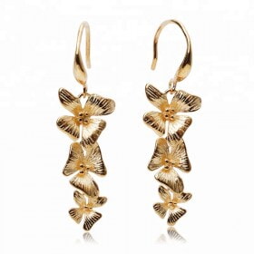 Fashion-Silver-Triple-Flowers-gold-plated-jewelry