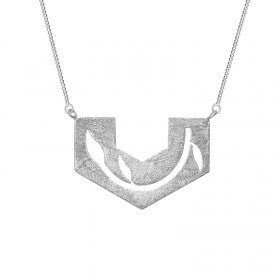 Girl-Ethnic-Branch-Leaf-silver-geometric-necklace