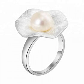 Handmade-Leaf-Natural-pearl-jewelry-fashion-rings