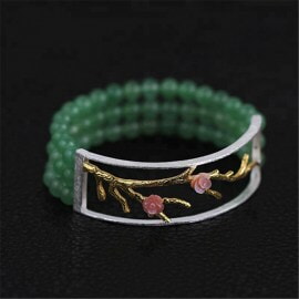 Handmade-Vintage-Plum-Blossom-charm-bracelet