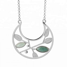Ladies-Silver-Spring-Natural-Stone-custom-necklace