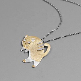Lovely-Style-925-Sterling-Silver-Scared-Cat