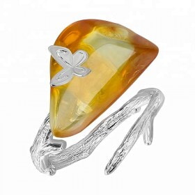 Natural-Silver-Looking-Back-Butterfly-amber-ring84