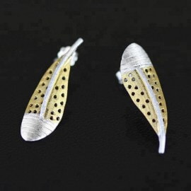Original-Handmade-Silver-Vintage-Leaf-cuff-earring79