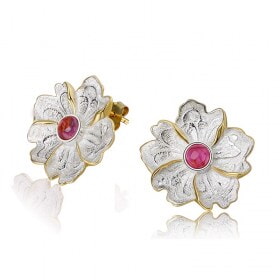 Original-Handmade-silver-Peony-Flower-fine-jewelry