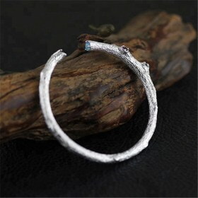Top-quality-pure-silver-Tree-Branch-cuff