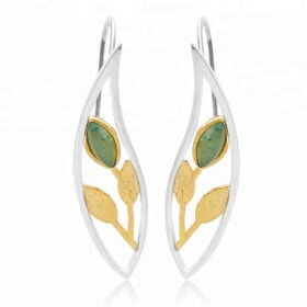 Wholesale-Leaves-925-Silver-Drop-indian-earring